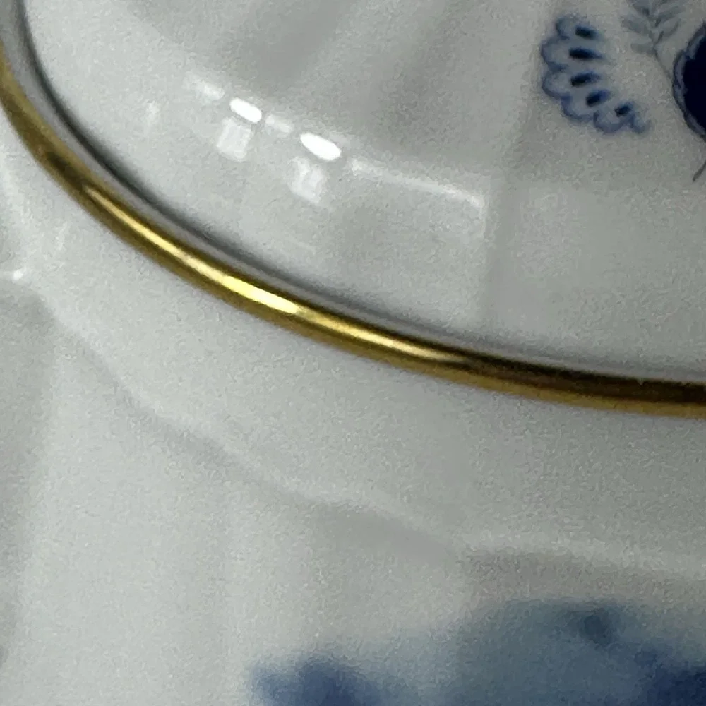 Delft Blauw Ter Steege eschenbach Windmill Teapot Hand Decorated Holland Gold